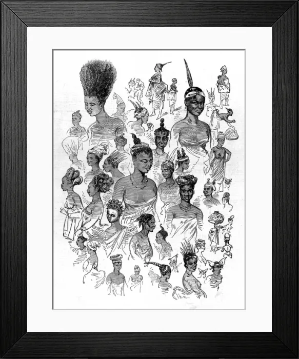 Framed Print : Female fashions at Cape Coast Castle - The 2nd Ashanti War Framed Print : Female fashions at Cape Coast Castle - The 2nd Ashanti War