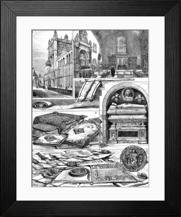 Framed Print : The Rolls House and Public Record Office, London, 1882
