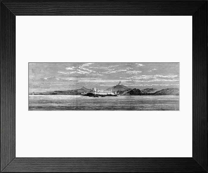 Framed Print : Cape Coast Castle and forts in 1873 Framed Print : Cape Coast Castle and forts in 1873