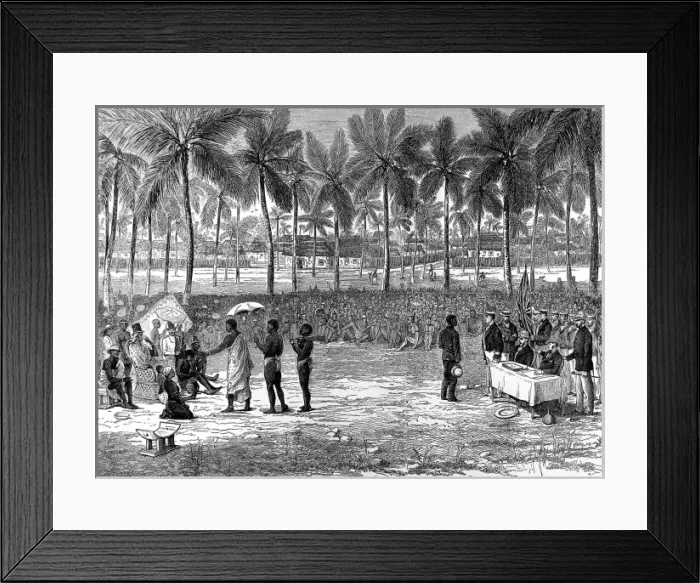 Framed Print : Grand Palaver at Jellah Coffee, 1874 Framed Print : Grand Palaver at Jellah Coffee, 1874