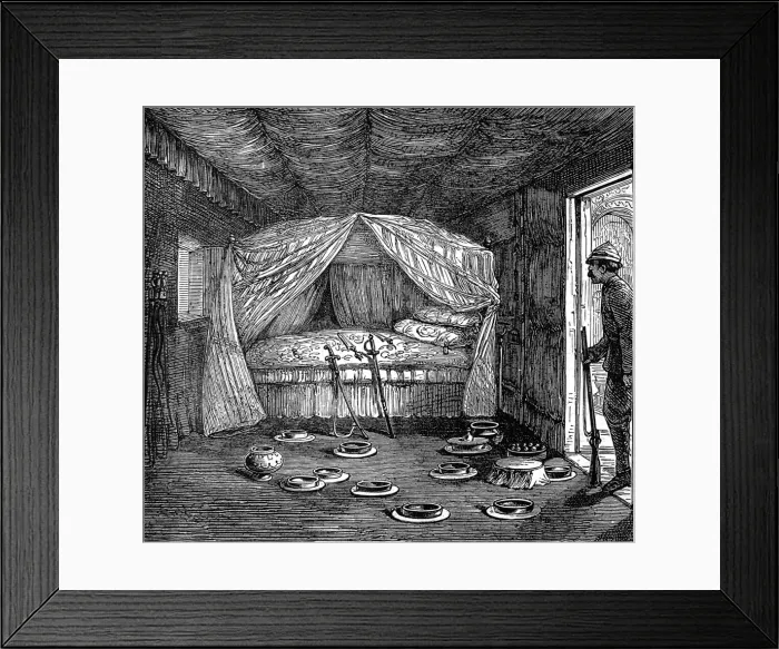 Framed Print : The King of Ashantis bed, 1874 Framed Print : The King of Ashantis bed, 1874