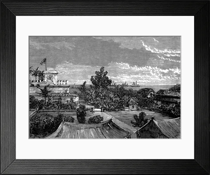 Framed Print : View from Government House, Cape Coast Castle, 1873 Framed Print : View from Government House, Cape Coast Castle, 1873
