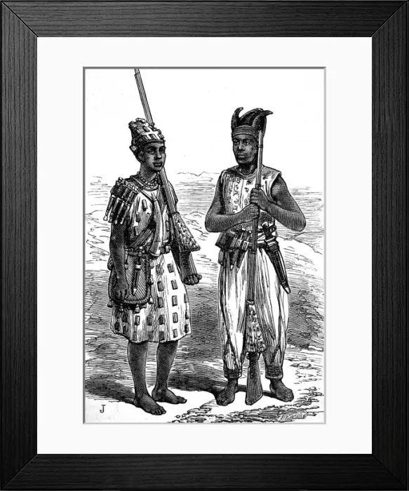 Framed Print : Fante Soldiers serving with the British against the Ashanti Framed Print : Fante Soldiers serving with the British against the Ashanti