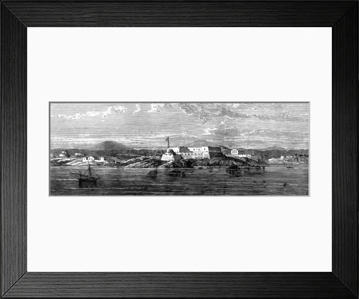 Framed Print : Port of Christianborg near Accra, 1873