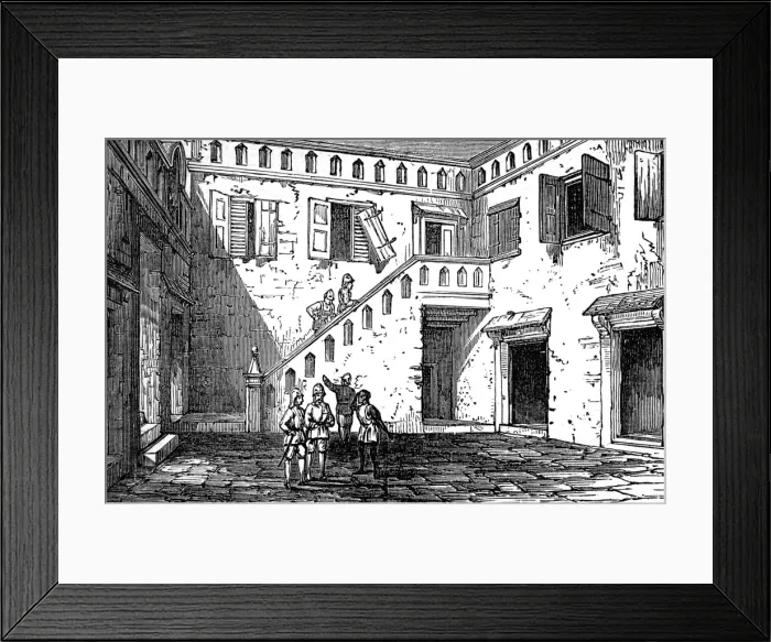 Framed Print : Inner courtyard of King of Ashantis palace, 1874 Framed Print : Inner courtyard of King of Ashantis palace, 1874