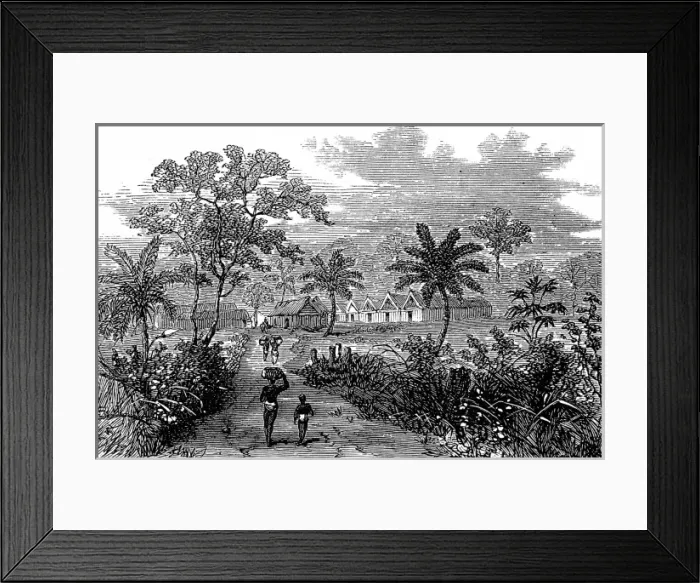 Framed Print : The town of Accroful, 1874 Framed Print : The town of Accroful, 1874
