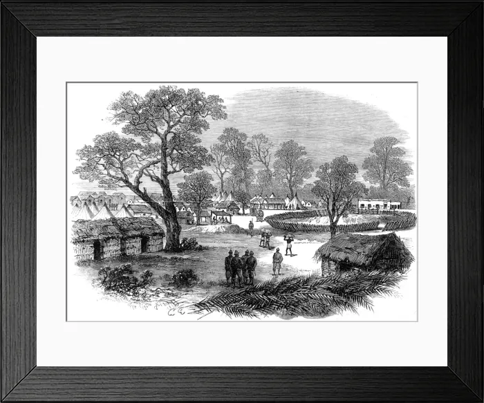 Framed Print : The Camp at Dunquah, Gold Coast, 1874 Framed Print : The Camp at Dunquah, Gold Coast, 1874