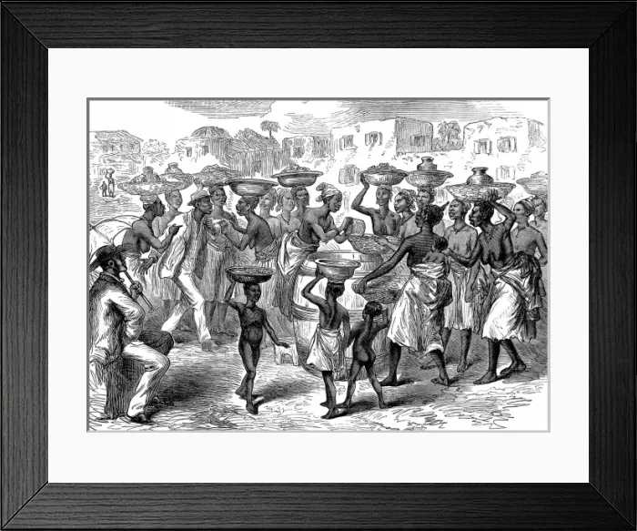 Framed Print : Selling Indian corn on the streets of Cape Coast Castle, 187 Framed Print : Selling Indian corn on the streets of Cape Coast Castle, 187