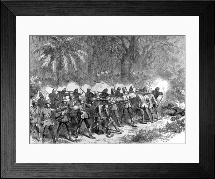 Framed Print : The Ashanti War (1873-74) The 42nd Highlanders in the front