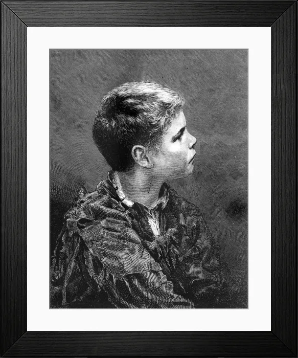 Framed Print : A poor young London street Arab