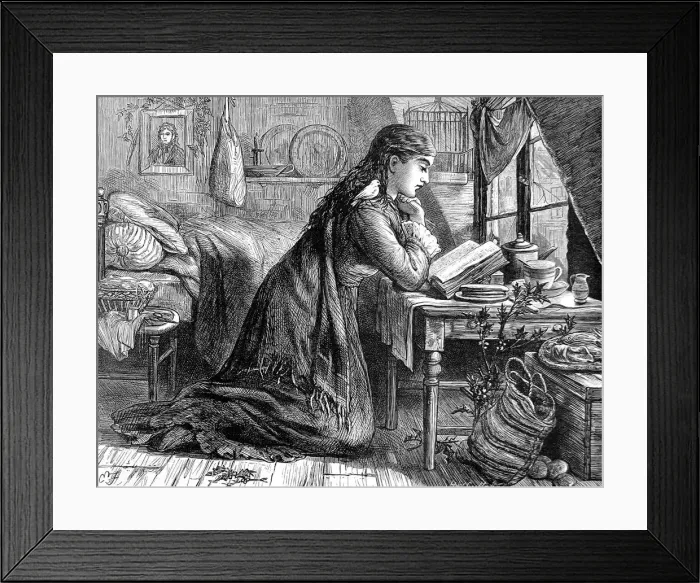 Framed Print : A poor seamstress on Christmas morning Framed Print : A poor seamstress on Christmas morning