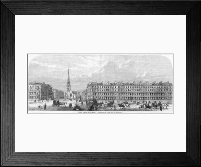 Framed Print : Lancaster Gate, Hyde Park, 1866