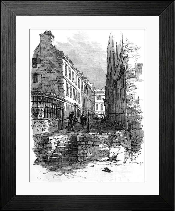 Framed Print : Newcastle Court, London, 1866 Framed Print : Newcastle Court, London, 1866
