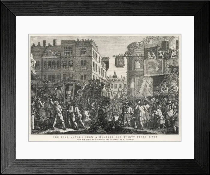 Framed Print : The Lord Mayors Show, London, 1746