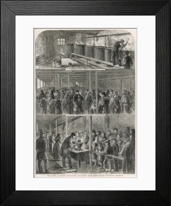 Framed Print : The Society of Friends Soup Kitchen, Ball Street, Mancheste