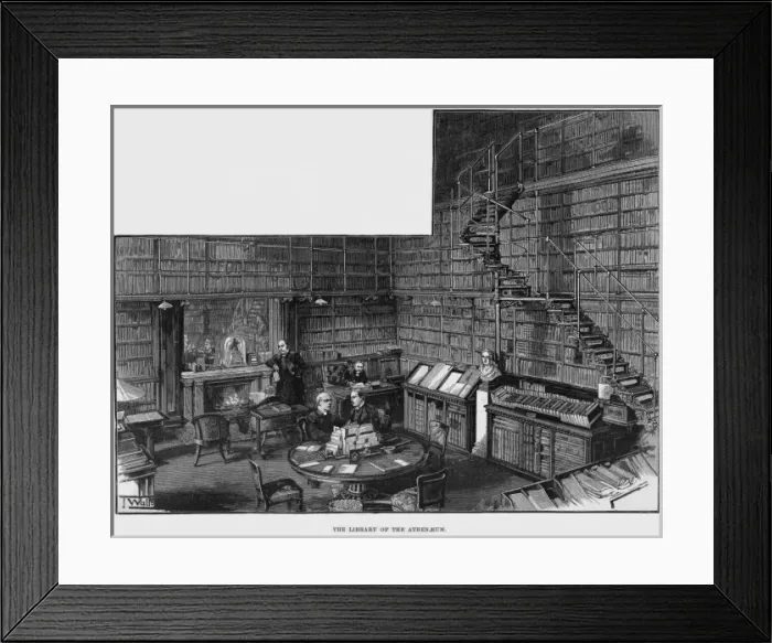 Framed Print : The Library of the Athenaeum Club, London, 1893 Framed Print : The Library of the Athenaeum Club, London, 1893