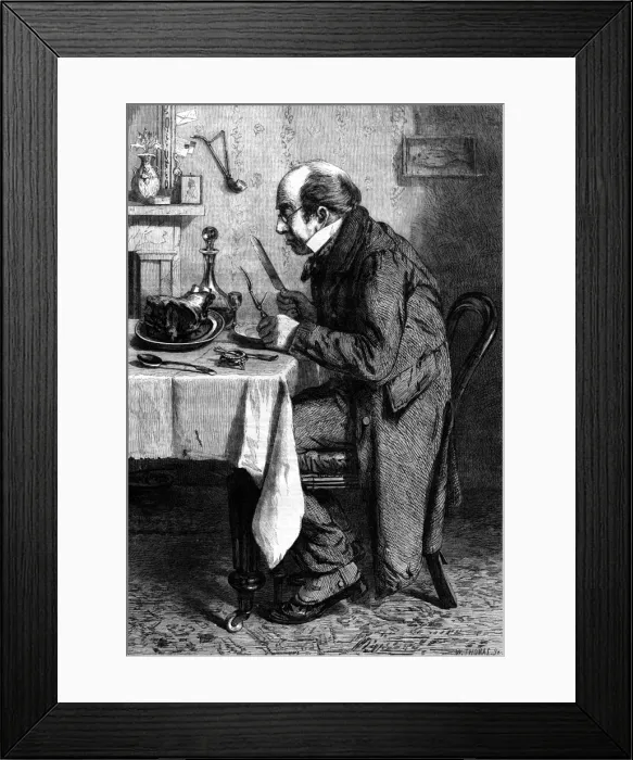 Framed Print : The bachelors Christmas dinner Framed Print : The bachelors Christmas dinner