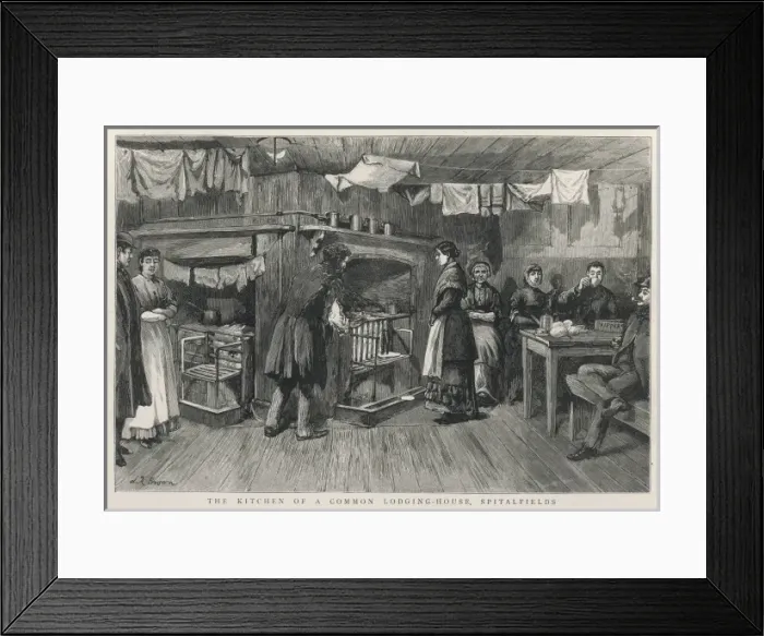 Framed Print : The kitchen of a common lodging house, Spitalfields, London Framed Print : The kitchen of a common lodging house, Spitalfields, London