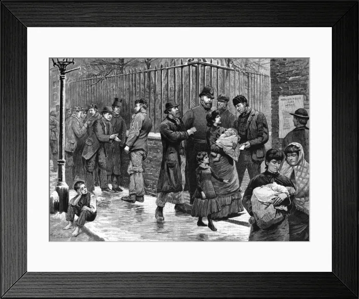 Framed Print : The unemployed in the East End, London Framed Print : The unemployed in the East End, London