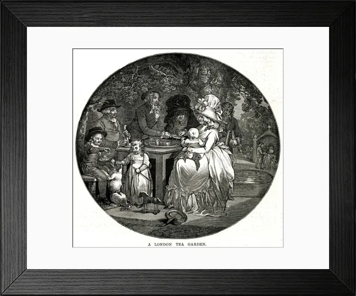 Framed Print : A London Tea Garden 1790 Framed Print : A London Tea Garden 1790