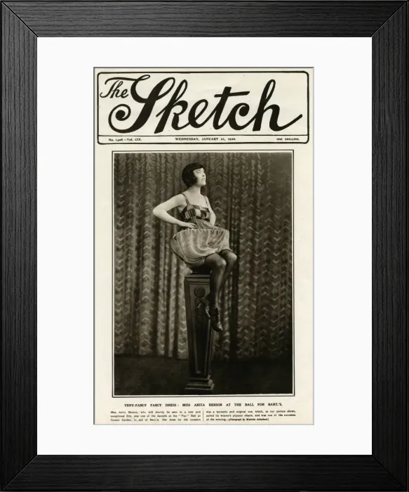 Framed Print : Anita Benson, in fancy dress, 1920