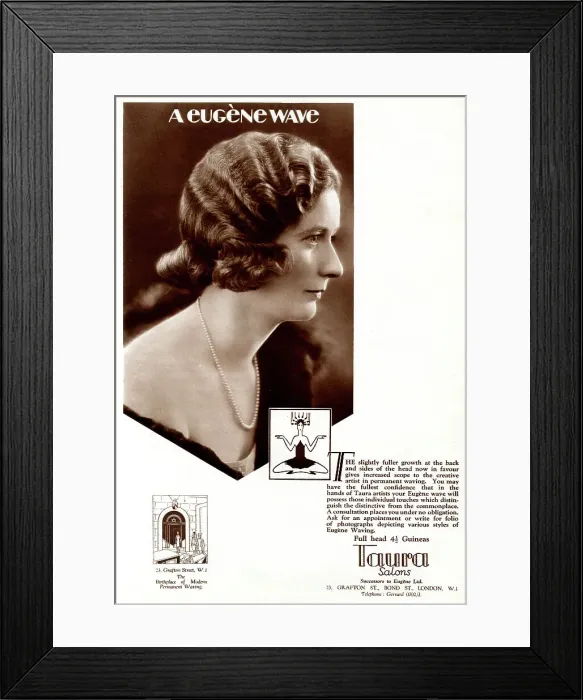 Framed Print : Advert for Eugene permanant hair waving 1929 Framed Print : Advert for Eugene permanant hair waving 1929
