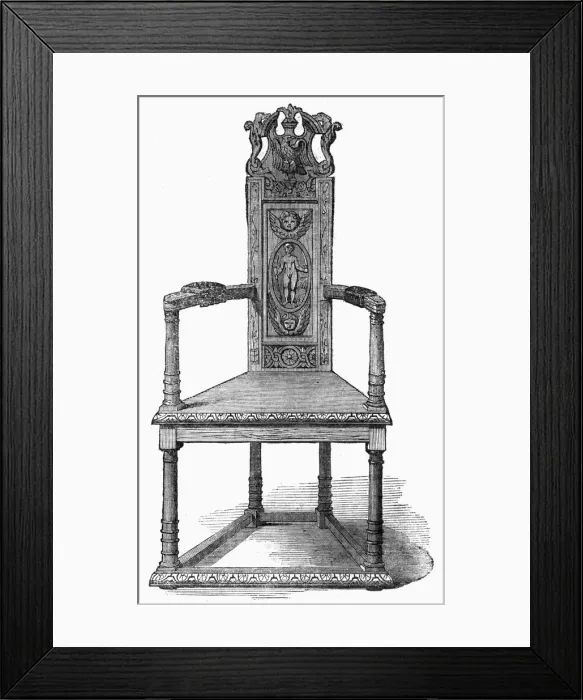Framed Print : Alexander Popes Chair, 1862 Framed Print : Alexander Popes Chair, 1862