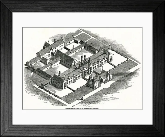 Framed Print : Canterbury Union Workhouse proposal 1846 Framed Print : Canterbury Union Workhouse proposal 1846