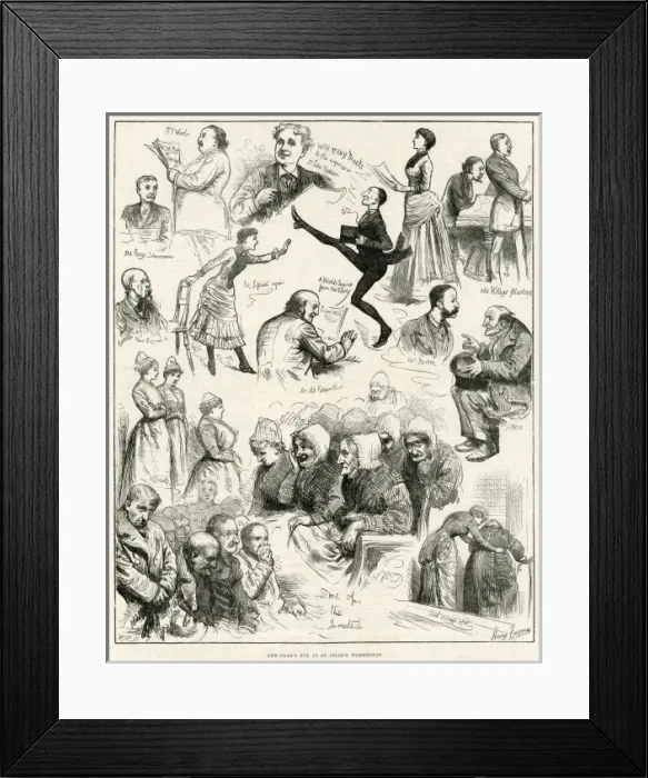 Framed Print : New Years Eve at St. Giles Workhouse Framed Print : New Years Eve at St. Giles Workhouse