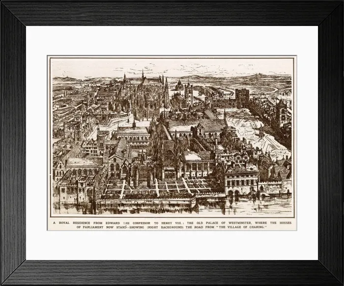 Framed Print : The Old Palace of Westminster, near London, 1600 Framed Print : The Old Palace of Westminster, near London, 1600
