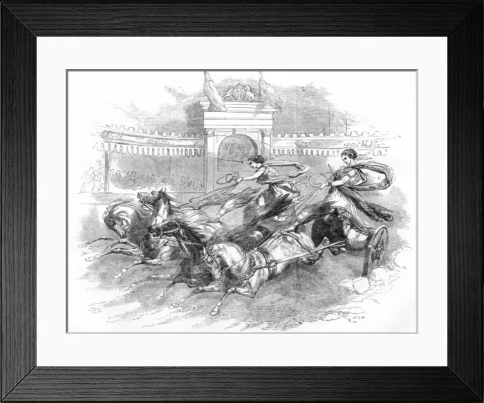 Framed Print : Battys Grand National Hippodrome, London, 1851 Framed Print : Battys Grand National Hippodrome, London, 1851
