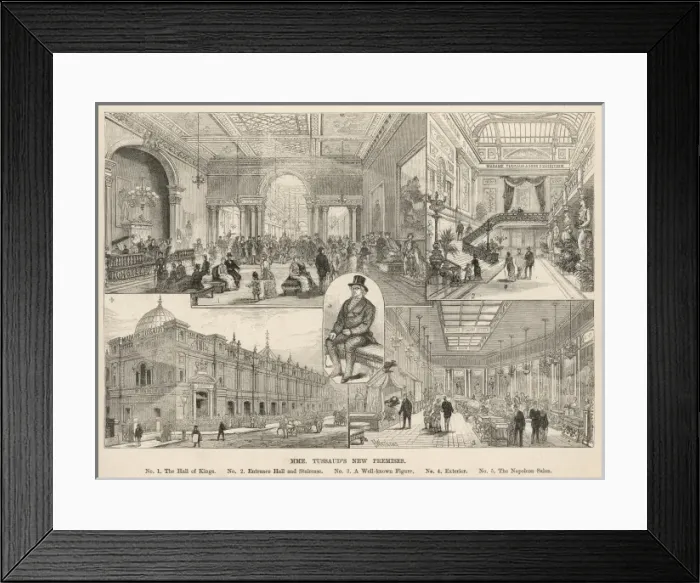 Framed Print : Madame Tussauds Museum, London, 1884 Framed Print : Madame Tussauds Museum, London, 1884