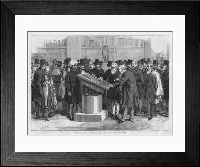 Framed Print : The Rosetta Stone, British Museum, London, 1874 Framed Print : The Rosetta Stone, British Museum, London, 1874