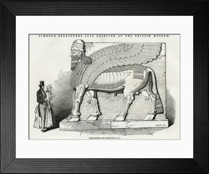 Framed Print : Nineveh Sculpture at the British Museum, London Framed Print : Nineveh Sculpture at the British Museum, London