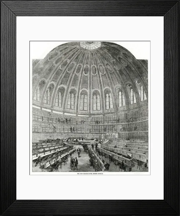 Framed Print : Reading Room of the British Museum, London 1857 Framed Print : Reading Room of the British Museum, London 1857