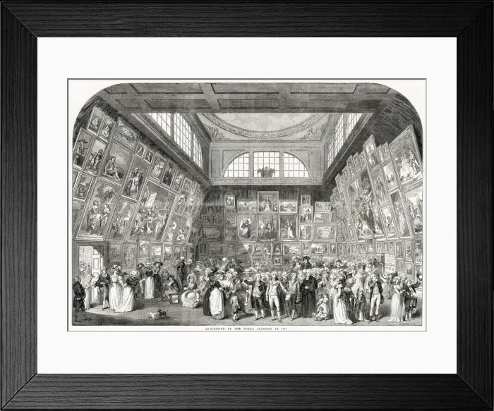 Framed Print : One of the main galleries for the Royal Academy Exhibition of 1787 in London Framed Print : One of the main galleries for the Royal Academy Exhibition of 1787 in London