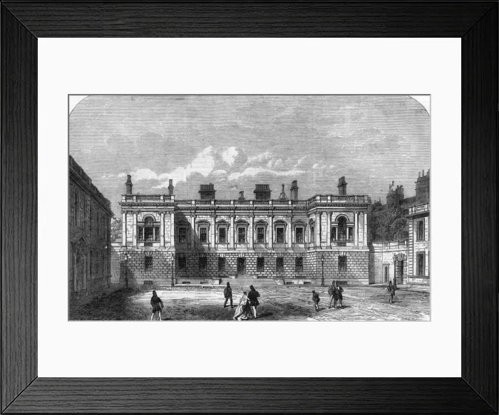 Framed Print : Burlington House, London, 1866