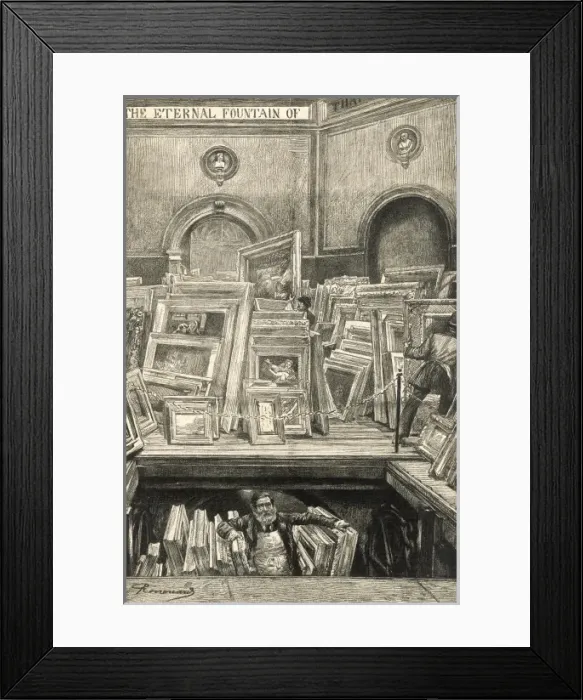 Framed Print : Moving Paintings for the Royal Academy Exhibition, London, 1