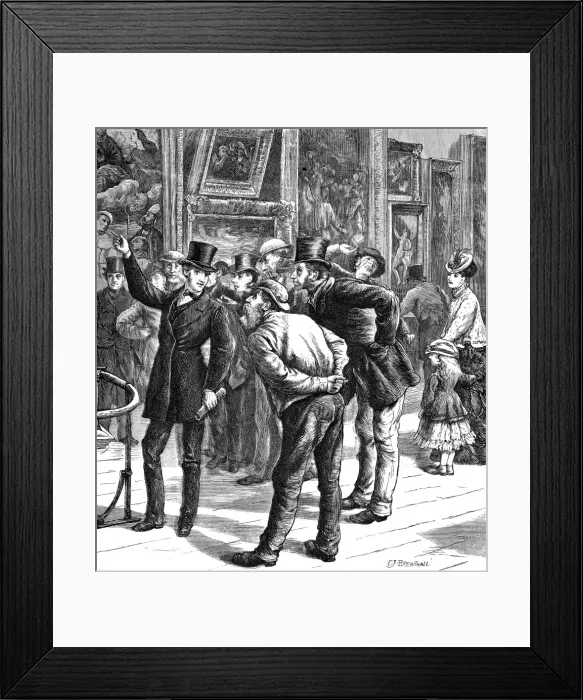 Framed Print : A Party of Working Men at the National Gallery, London, 1870 Framed Print : A Party of Working Men at the National Gallery, London, 1870