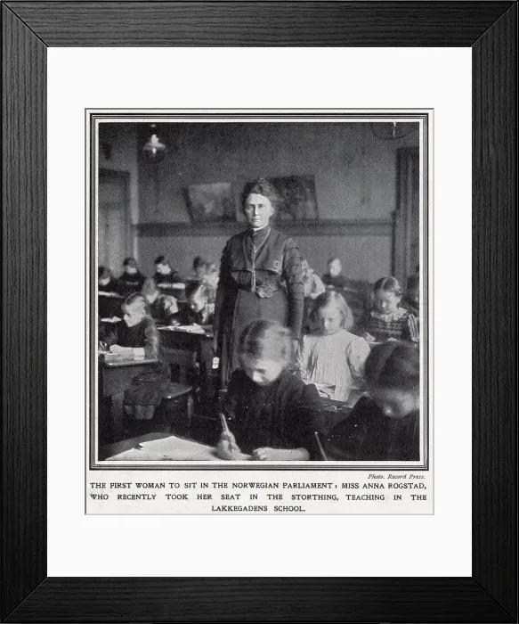 Framed Print : Anna Rogstad in a Norwegian School Framed Print : Anna Rogstad in a Norwegian School