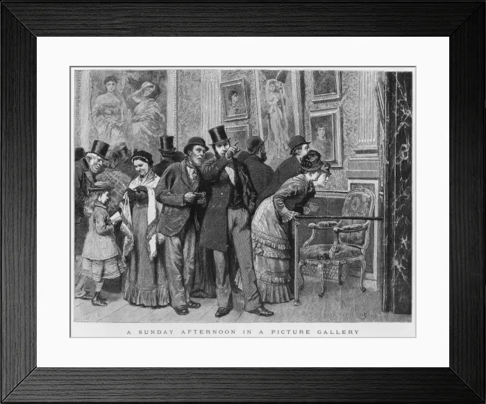 Framed Print : Sunday Afternoon in a Picture Gallery, 1879 Framed Print : Sunday Afternoon in a Picture Gallery, 1879
