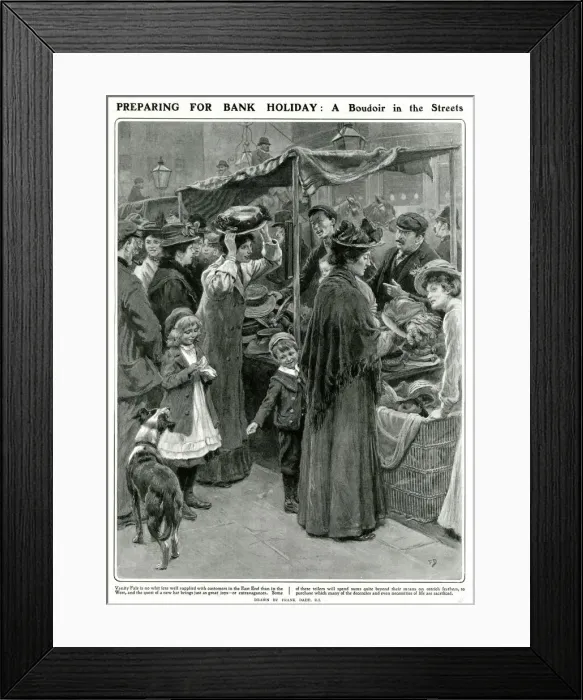 Framed Print : East End Street Market, London, 1909 Framed Print : East End Street Market, London, 1909