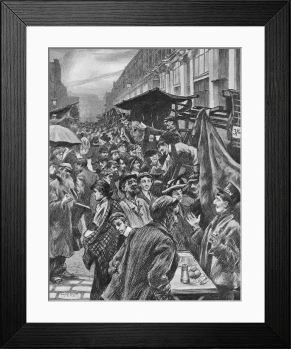 Framed Print : Petticoat Lane Market, London, 1903