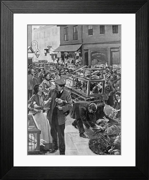 Framed Print : Brick Lane Market, London, 1902