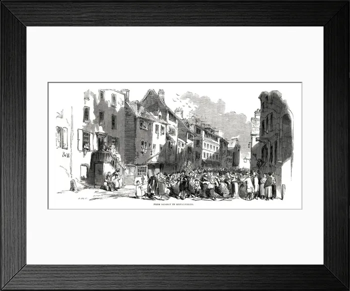 Framed Print : Palm Sunday Procession in Spitalfields, London, 1844 Framed Print : Palm Sunday Procession in Spitalfields, London, 1844