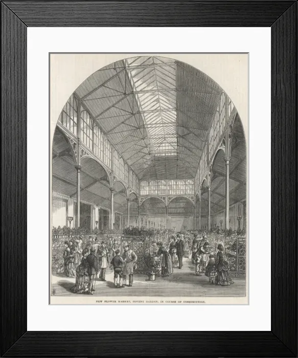 Framed Print : The New Flower Market, Covent Garden, London, 1872