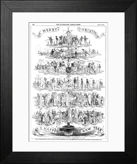 Framed Print : A Merry Christmas and a Happy New Year by H. G. Hine Framed Print : A Merry Christmas and a Happy New Year by H. G. Hine