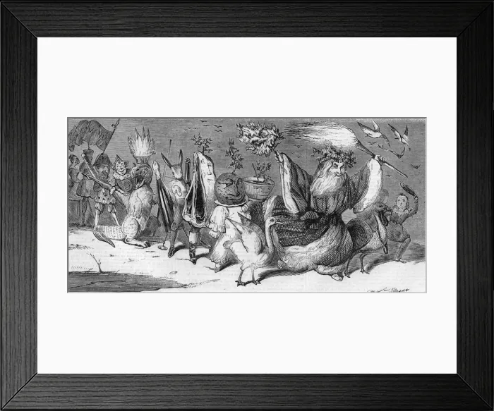 Framed Print : A Christmas parade by Alfred Crowquill Framed Print : A Christmas parade by Alfred Crowquill