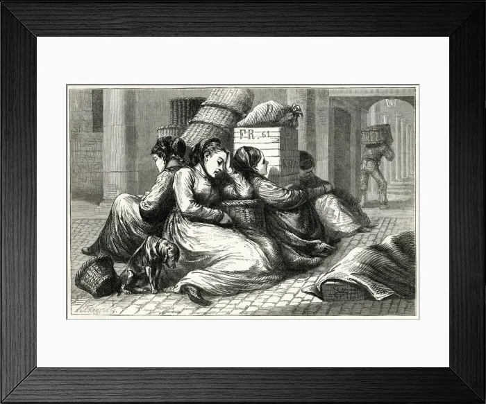Framed Print : Covent Garden Market Women 1873