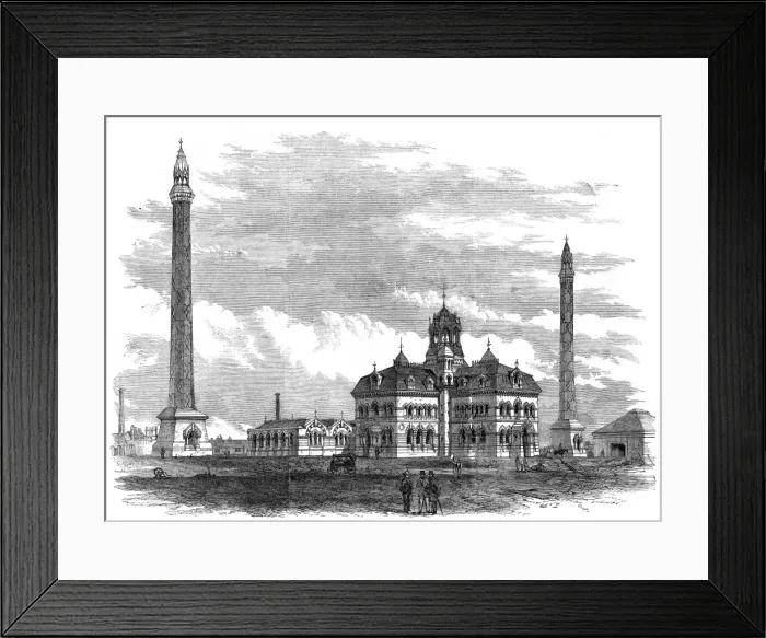 Framed Print : Abbey Mills Pumping Station, London, 1868